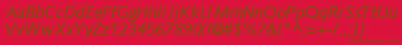 FacilesskBoldItalic Font – Brown Fonts on Red Background