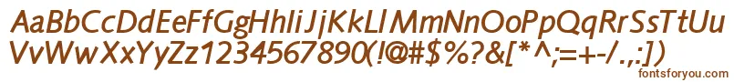 FacilesskBoldItalic Font – Brown Fonts on White Background