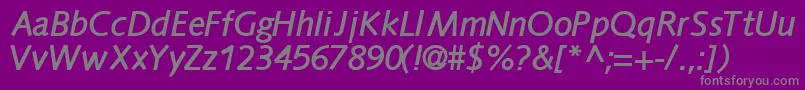FacilesskBoldItalic-Schriftart – Graue Schriften auf violettem Hintergrund