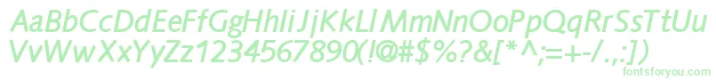 FacilesskBoldItalic Font – Green Fonts on White Background