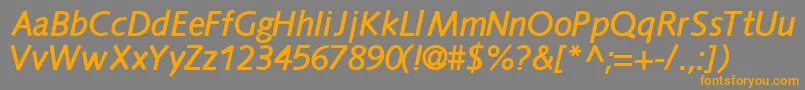 FacilesskBoldItalic Font – Orange Fonts on Gray Background