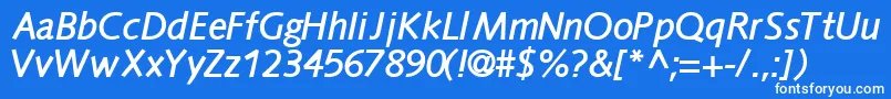 FacilesskBoldItalic Font – White Fonts on Blue Background