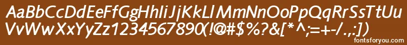 FacilesskBoldItalic Font – White Fonts on Brown Background