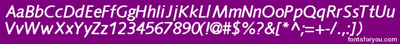 FacilesskBoldItalic Font – White Fonts on Purple Background