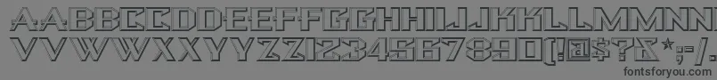 Bulwn Font – Black Fonts on Gray Background