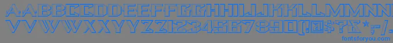 Bulwn Font – Blue Fonts on Gray Background