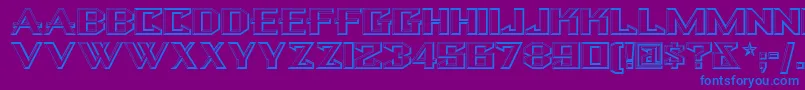 Bulwn Font – Blue Fonts on Purple Background