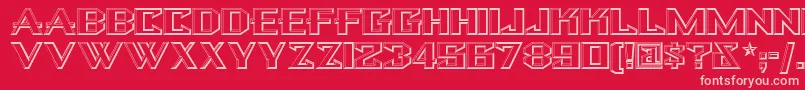 Bulwn Font – Pink Fonts on Red Background