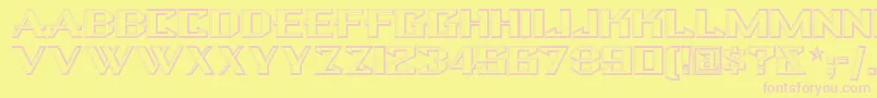 フォントBulwn – ピンクのフォント、黄色の背景