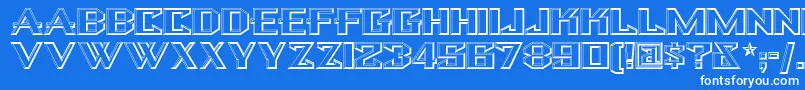 Bulwn Font – White Fonts on Blue Background