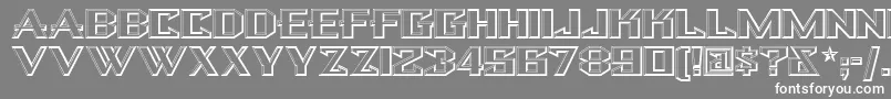 Bulwn Font – White Fonts on Gray Background
