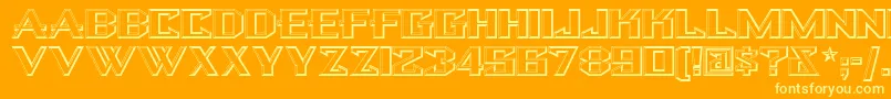Bulwn Font – Yellow Fonts on Orange Background