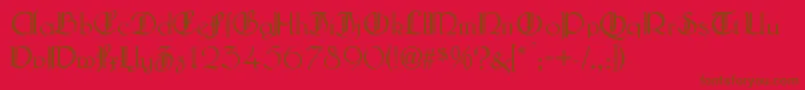 LautenbachZierversalien Font – Brown Fonts on Red Background