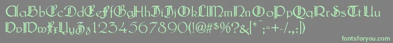 LautenbachZierversalien Font – Green Fonts on Gray Background