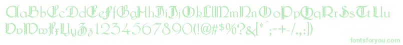 LautenbachZierversalien Font – Green Fonts on White Background