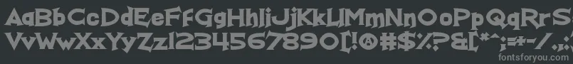 フォントRealFunTime – 黒い背景に灰色の文字