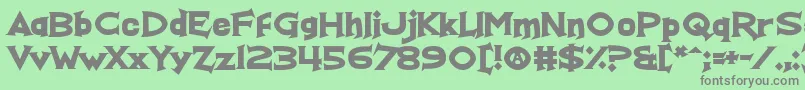 fuente RealFunTime – Fuentes Grises Sobre Fondo Verde