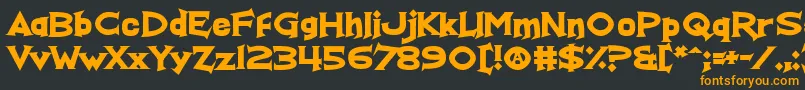 フォントRealFunTime – 黒い背景にオレンジの文字