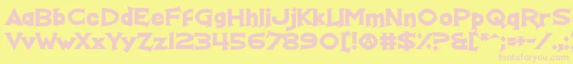 RealFunTime Font – Pink Fonts on Yellow Background