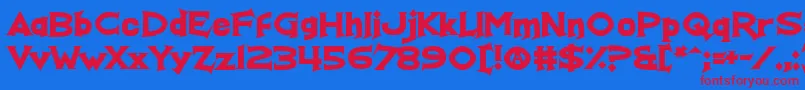 RealFunTime Font – Red Fonts on Blue Background