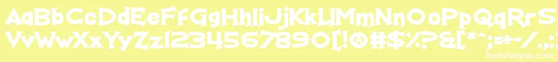 RealFunTime Font – White Fonts on Yellow Background