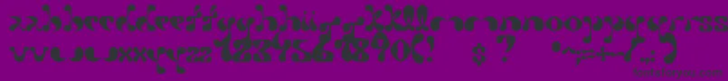 Petal-Schriftart – Schwarze Schriften auf violettem Hintergrund