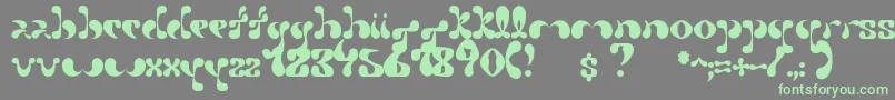 Petal Font – Green Fonts on Gray Background
