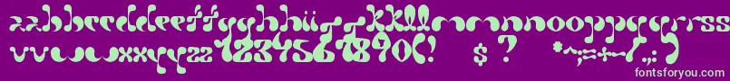 More about Petal Font Petal Font – Green Fonts on Purple Background