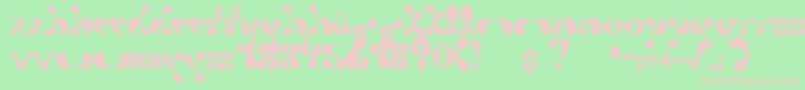 Police Petal – polices roses sur fond vert