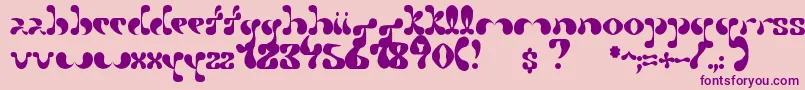 Petal Font – Purple Fonts on Pink Background