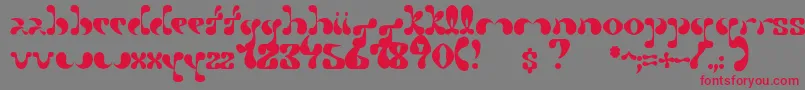Petal-Schriftart – Rote Schriften auf grauem Hintergrund