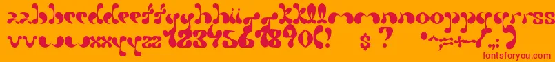 Petal Font – Red Fonts on Orange Background