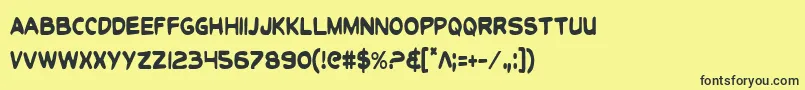 ToonTownIndustrialCond Font – Black Fonts on Yellow Background