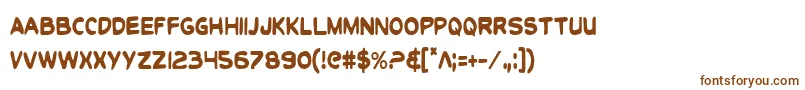 Шрифт ToonTownIndustrialCond – коричневые шрифты на белом фоне