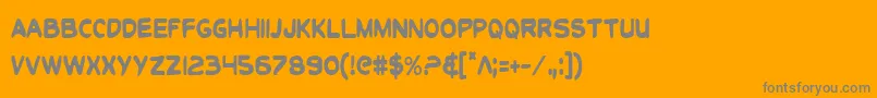 ToonTownIndustrialCond Font – Gray Fonts on Orange Background