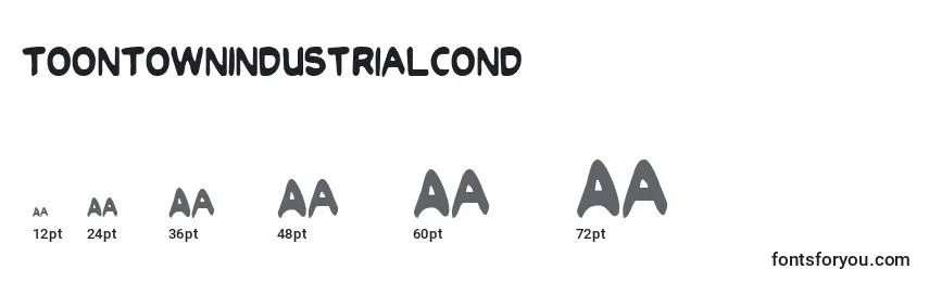 ToonTownIndustrialCond Font Sizes