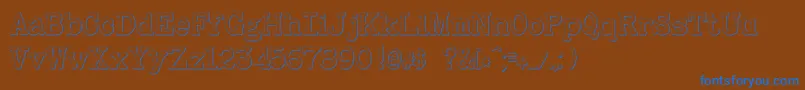 BaltimoretypewriterboldBeveled Font – Blue Fonts on Brown Background