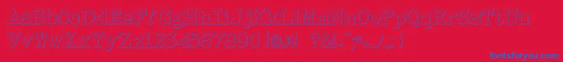 BaltimoretypewriterboldBeveled Font – Blue Fonts on Red Background