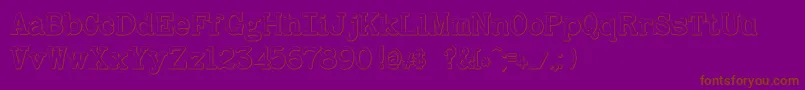 BaltimoretypewriterboldBeveled Font – Brown Fonts on Purple Background