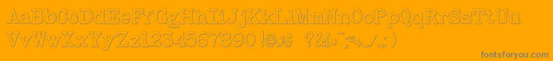 BaltimoretypewriterboldBeveled Font – Gray Fonts on Orange Background