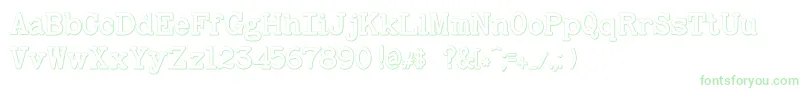 BaltimoretypewriterboldBeveled Font – Green Fonts on White Background