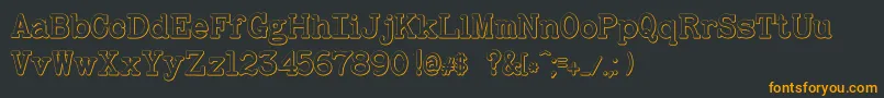 BaltimoretypewriterboldBeveled Font – Orange Fonts on Black Background
