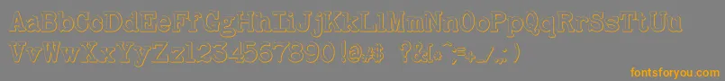 BaltimoretypewriterboldBeveled Font – Orange Fonts on Gray Background