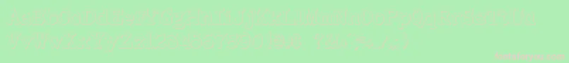 BaltimoretypewriterboldBeveled Font – Pink Fonts on Green Background