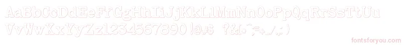 BaltimoretypewriterboldBeveled Font – Pink Fonts on White Background