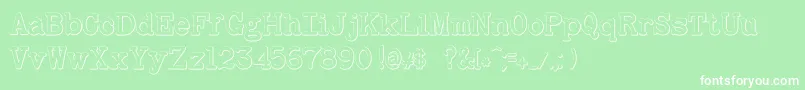 BaltimoretypewriterboldBeveled Font – White Fonts on Green Background