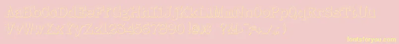 BaltimoretypewriterboldBeveled Font – Yellow Fonts on Pink Background