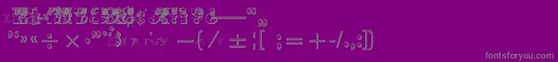 Шрифт MadameNumericals – серые шрифты на фиолетовом фоне