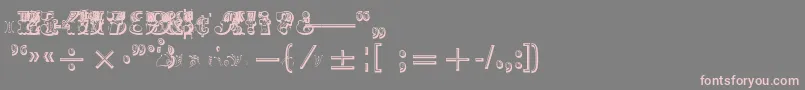 MadameNumericals-Schriftart – Rosa Schriften auf grauem Hintergrund