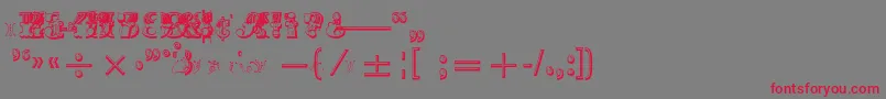MadameNumericals Font – Red Fonts on Gray Background